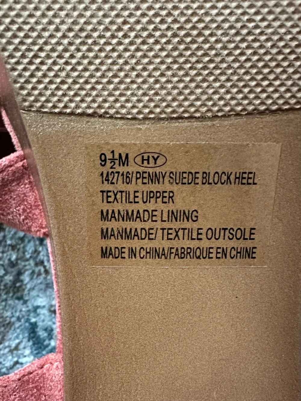 Maurices Dusty Rose Suede Platform Block Heels 9 1/2